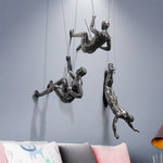 Climbing Figures Wall Decoration – Inspiring Wall Art Made of Resin and Iron