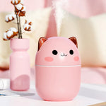 Cat-shaped Mini Humidifier with Color-Changing Night Light