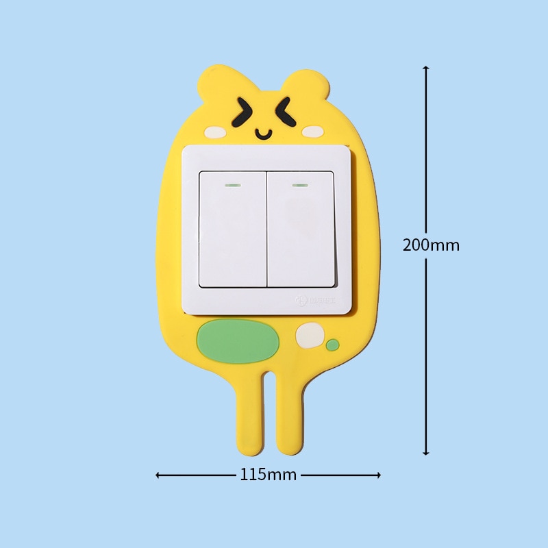 3D Luminous Cartoon Hook Sticker for Power Outlet