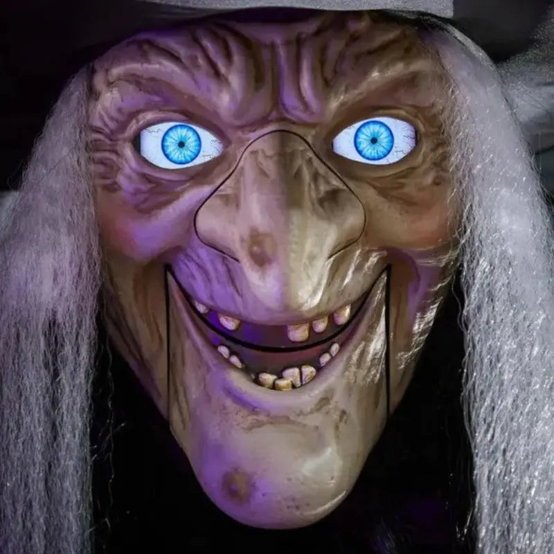 Spooky Witch in Action - Animating Halloween Decoration with Light and Sound
