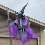 Spooky Witch in Action - Animating Halloween Decoration with Light and Sound
