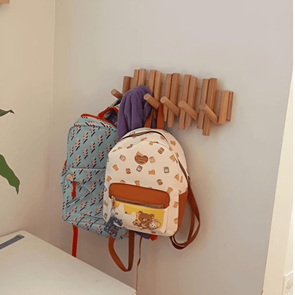Elegant Wooden Coat Rack – Practical Storage Solution for Hallways