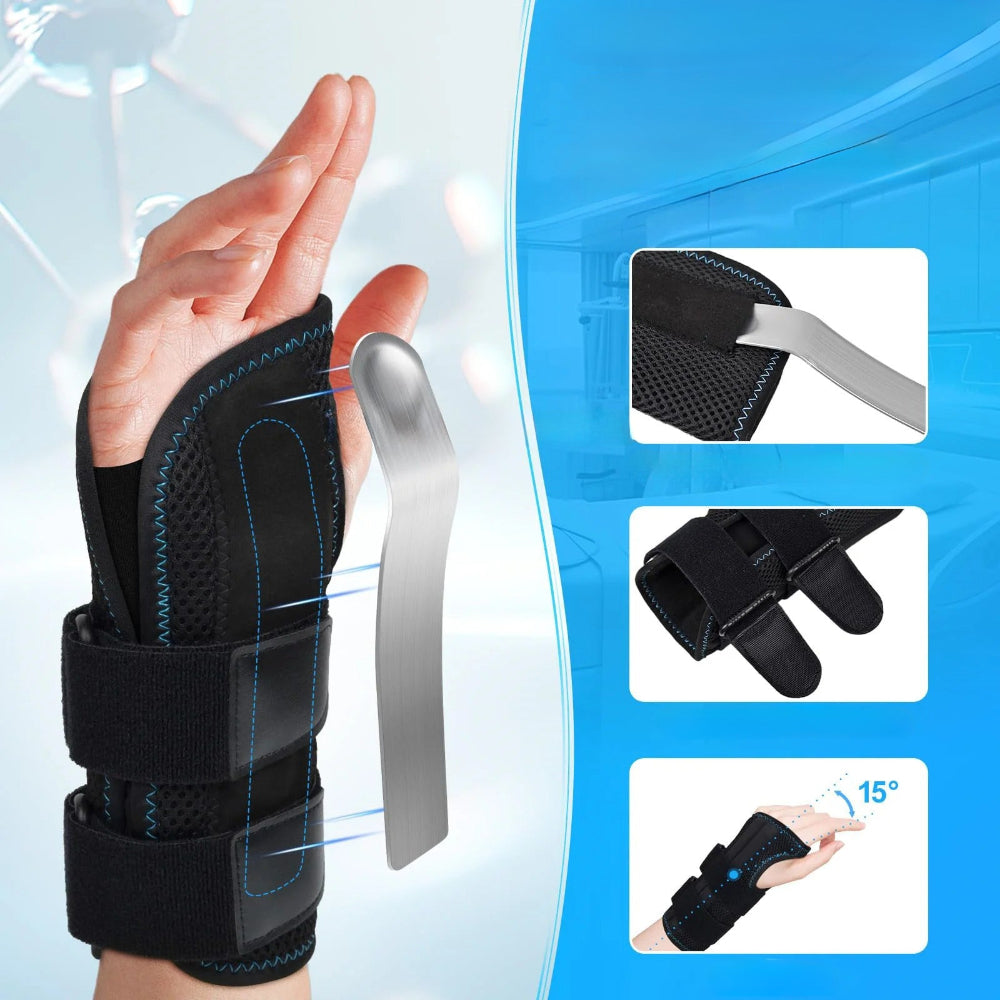 Adjustable Wrist Brace with Stabilizing Splint