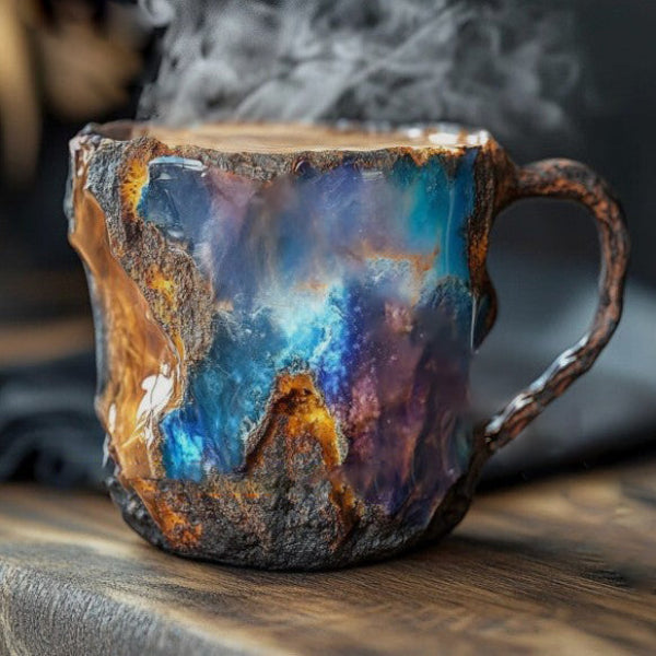 Eleganter Kristallbecher – Einzigartige Geoden-inspirierte Kaffeetasse