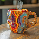 Eleganter Kristallbecher – Einzigartige Geoden-inspirierte Kaffeetasse