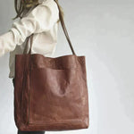 Elegante Schultertasche | Geräumige Handtasche aus Premium-Lederoptik