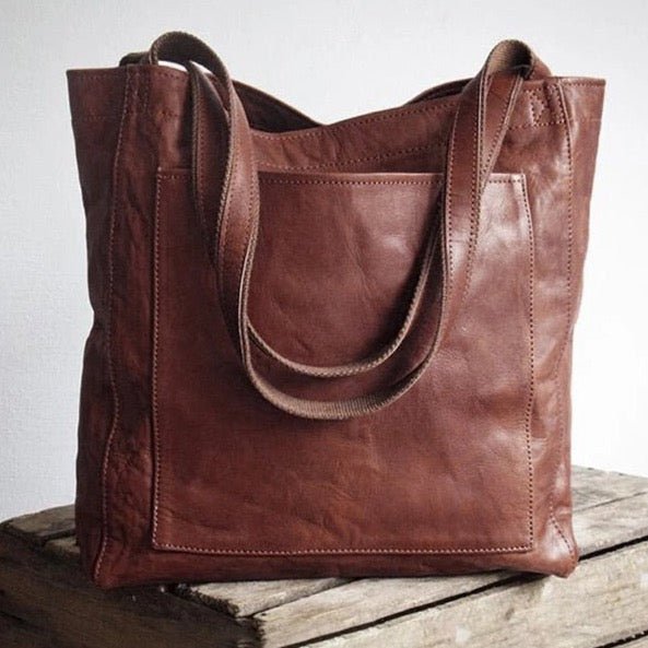 Elegante Schultertasche | Geräumige Handtasche aus Premium-Lederoptik