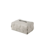 Elegant Faux Leather Tissue Box Cover – Minimalist Design with Snap Fastener