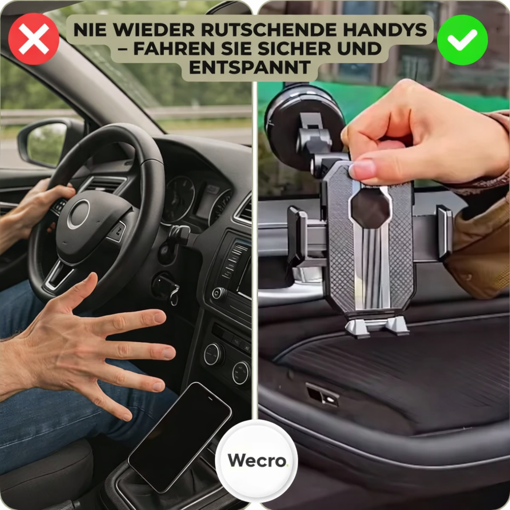 Smartphone Holder with Suction Cup and 360° Rotation