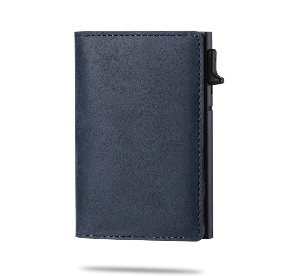 Elegant card holder with integrated AirTag compartment