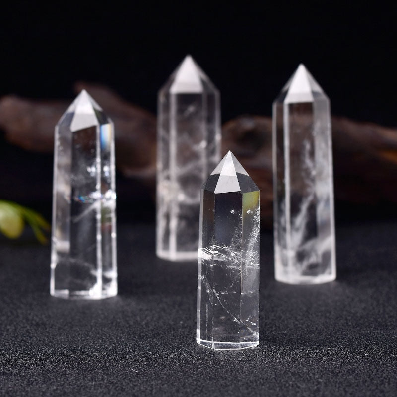 Hexagonal natural stone with earth gem – Decorative element