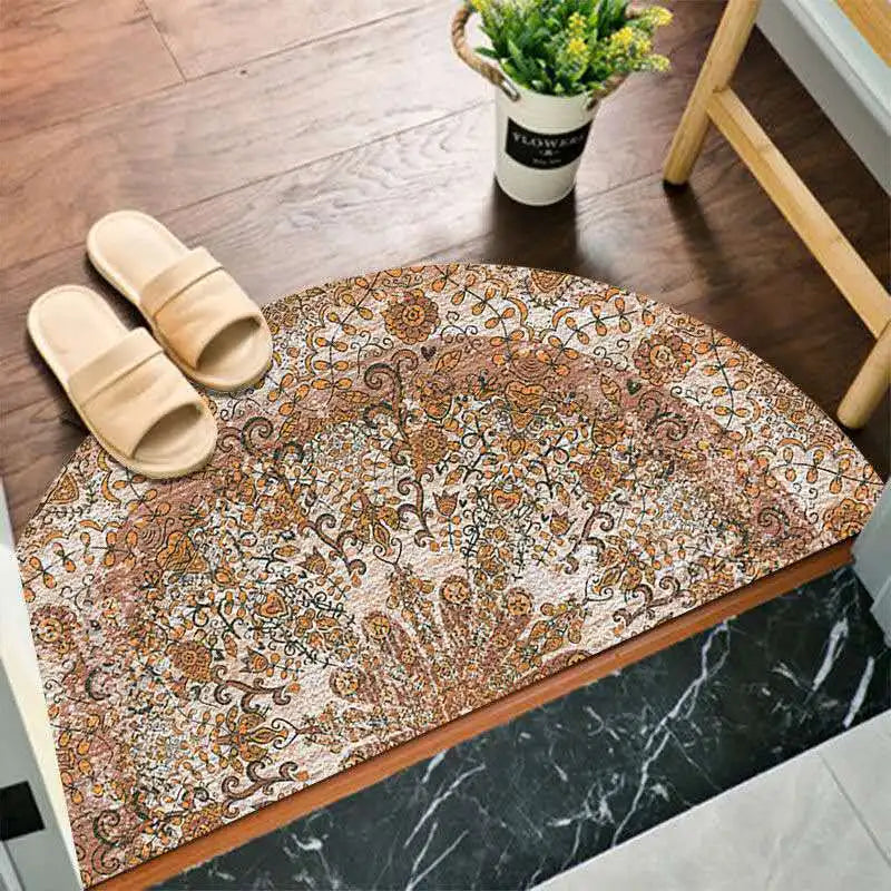 Elegant Non-Slip Half-Moon Entrance Mat