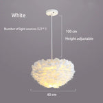 Realistic Feather Ceiling Light - Cloud-like Style