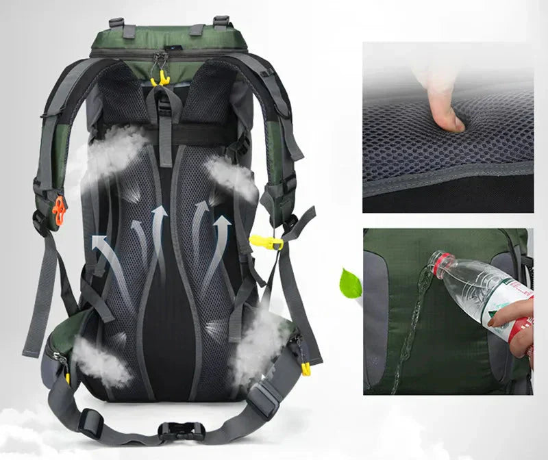 60L Outdoor-Rucksack - Wasserdicht und Praktisch