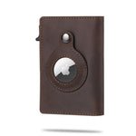 Elegant card holder with integrated AirTag compartment