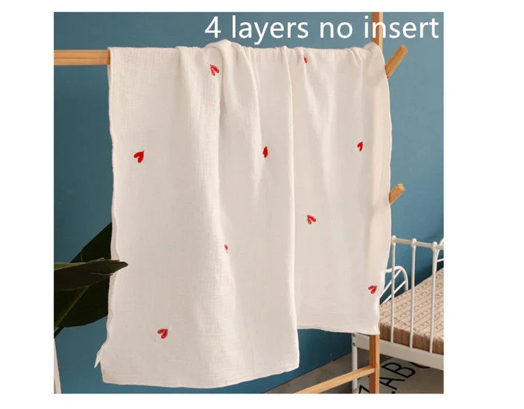 Muslin Baby Bath Towel with Cute Design for Newborns and Toddlers