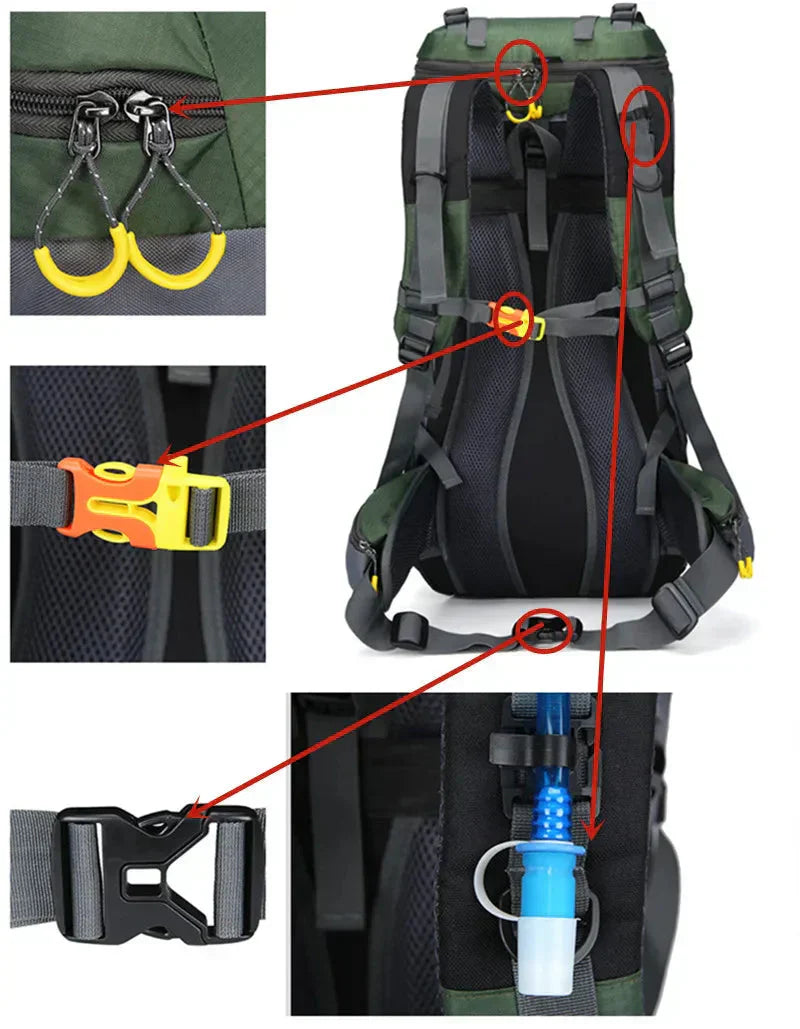 60L Outdoor-Rucksack - Wasserdicht und Praktisch
