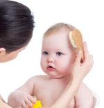 Set of Comb and Brush for Babies – Wooden Hairbrush with Natural Bristles