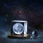 3D Kristallwürfel Mond Nachtlicht