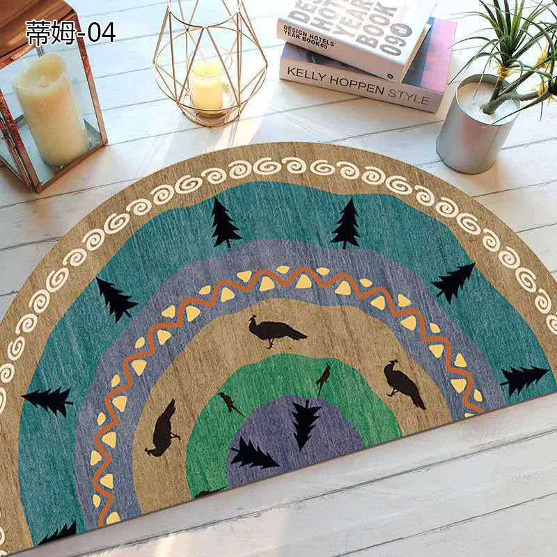 Elegant Non-Slip Half-Moon Entrance Mat