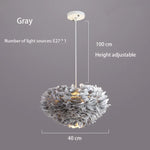 Realistic Feather Ceiling Light - Cloud-like Style