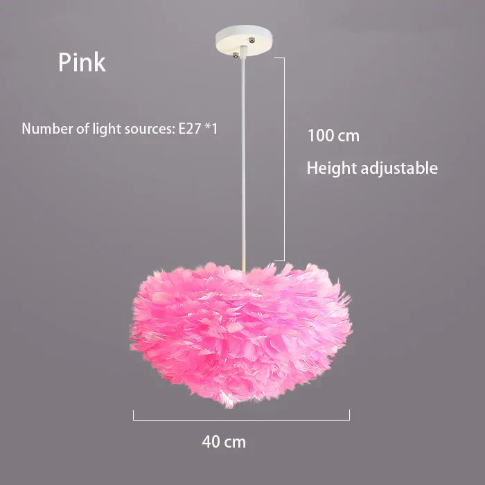 Realistic Feather Ceiling Light - Cloud-like Style
