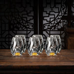 Handmade Crystal Glasses with Gold Flakes – Set of 2 – For Whisky & Fine Spirits