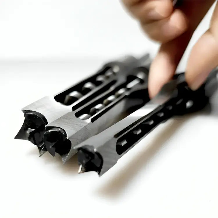 Precision Wood Drill Bits | Square Mortise Chisel Drill Bit Set for Wood | With Chip Removal