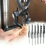 Precision Wood Drill Bits | Square Mortise Chisel Drill Bit Set for Wood | With Chip Removal
