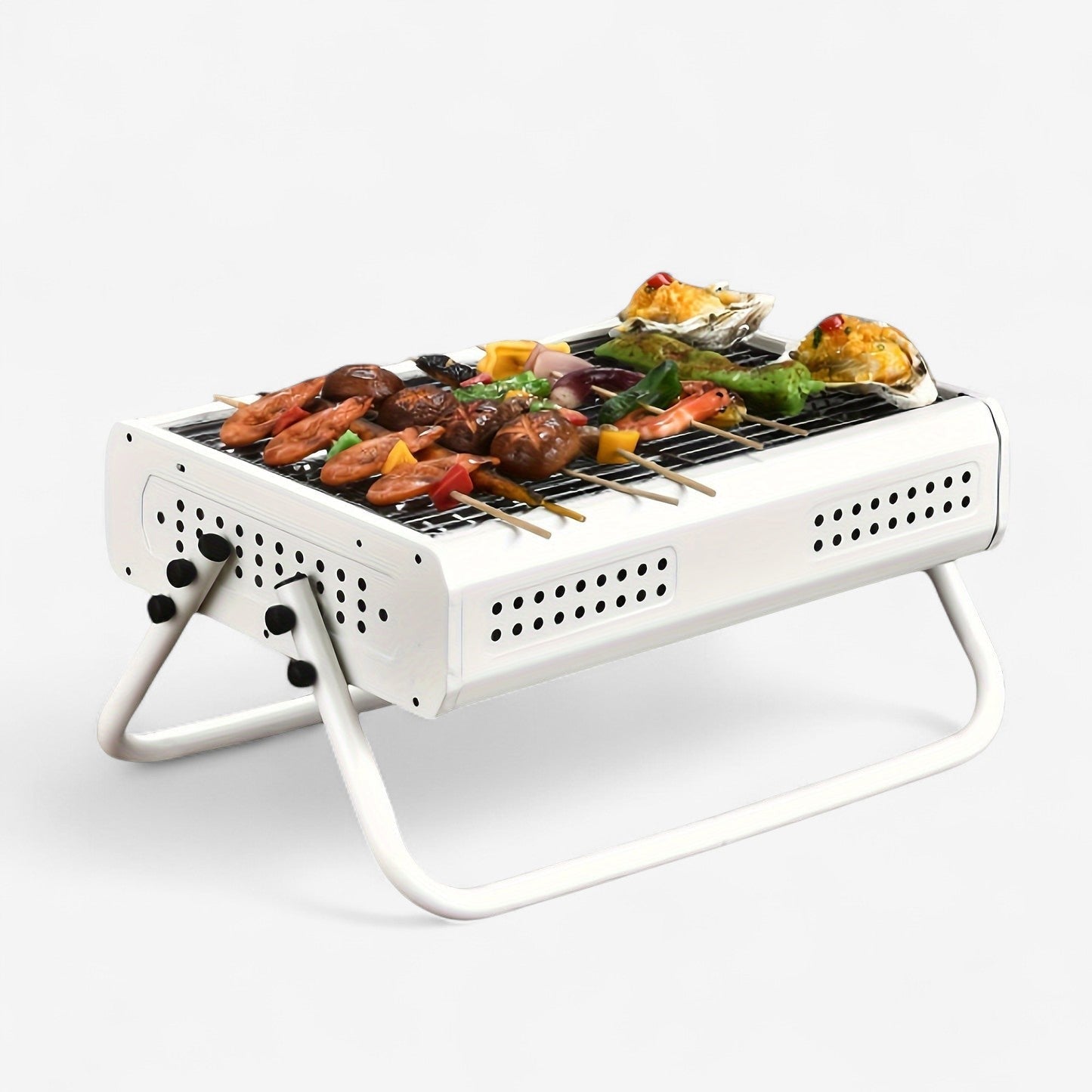 Kompakter Holzkohlegrill – Klappbar mit Multifunktionalen Griffen
