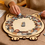 Relaxing Wooden Cat Puzzle