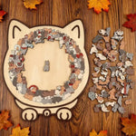 Relaxing Wooden Cat Puzzle