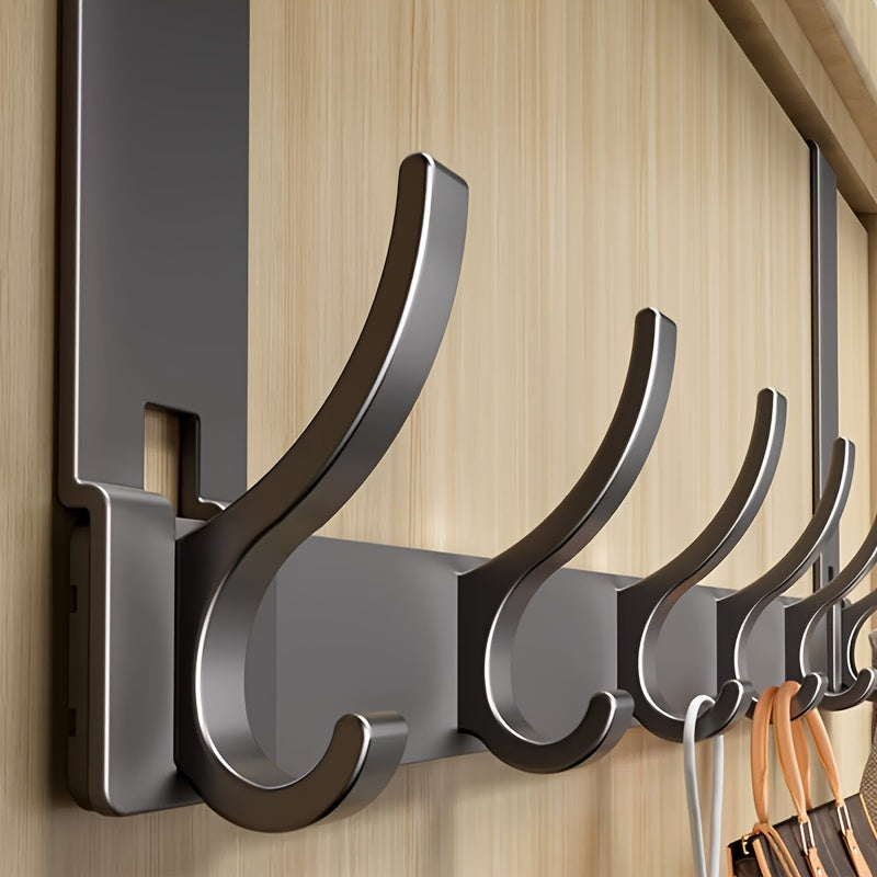 Practical Aluminum Door Hook – Elegant Over-the-Door Hanger for Jackets, Towels, and Bags – Tool-Free Installation