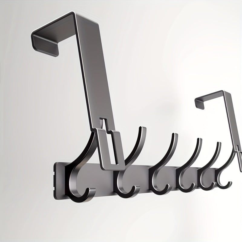 Practical Aluminum Door Hook – Elegant Over-the-Door Hanger for Jackets, Towels, and Bags – Tool-Free Installation
