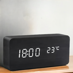 Elegante Holz LED Digitale Weckeruhr – Stilvoll, Anpassbar & Smart