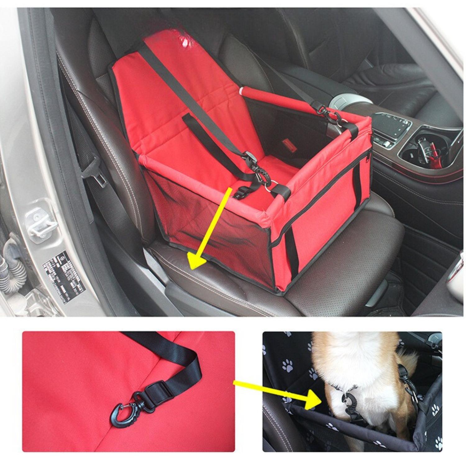 Elevated Dog Car Seat – Waterproof, Non-Slip, and Secure for On-the-Go