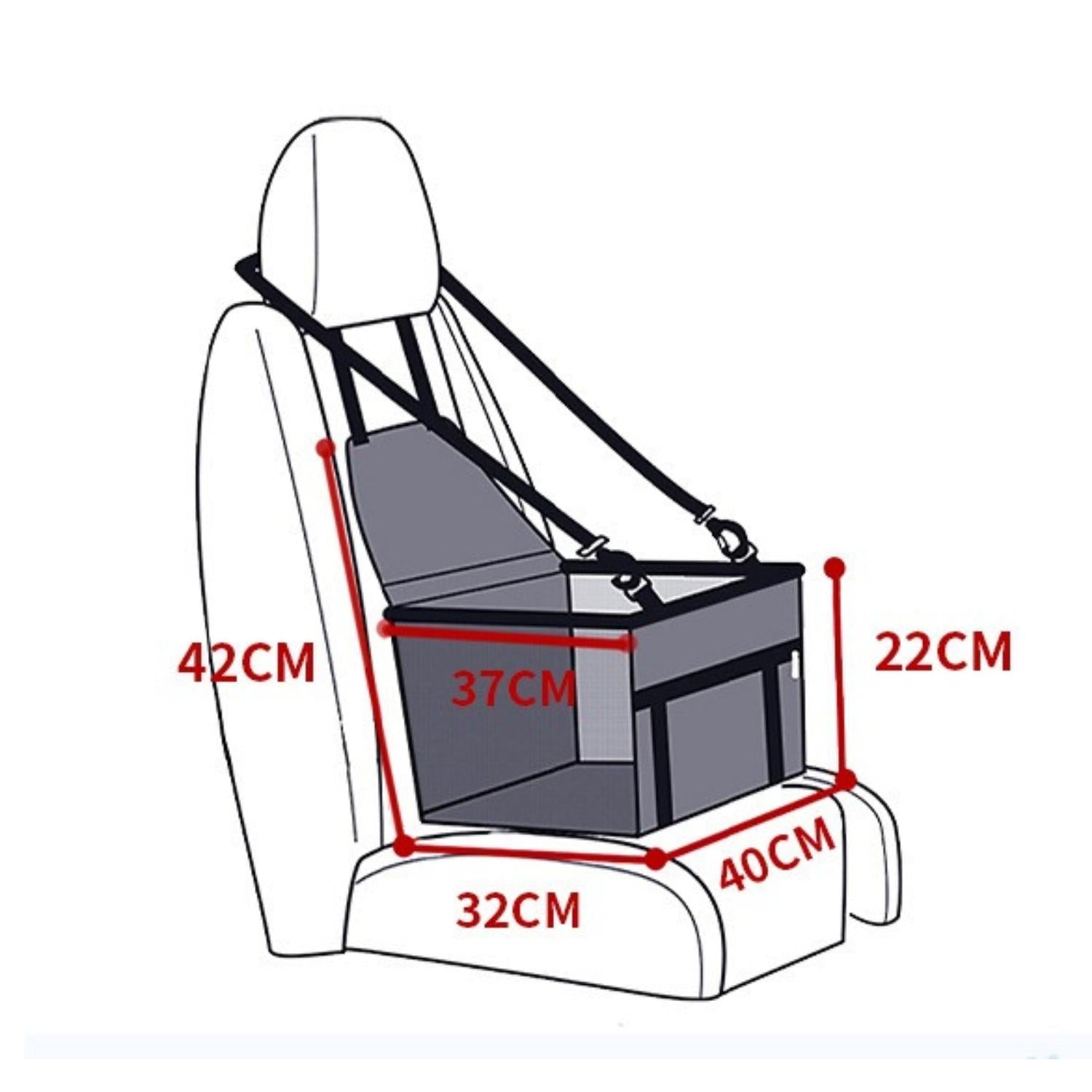 Elevated Dog Car Seat – Waterproof, Non-Slip, and Secure for On-the-Go