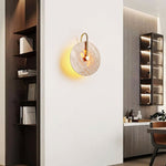 Wandlampe mit Gelbem Travertin-Schirm – Stilvolle Innenbeleuchtung