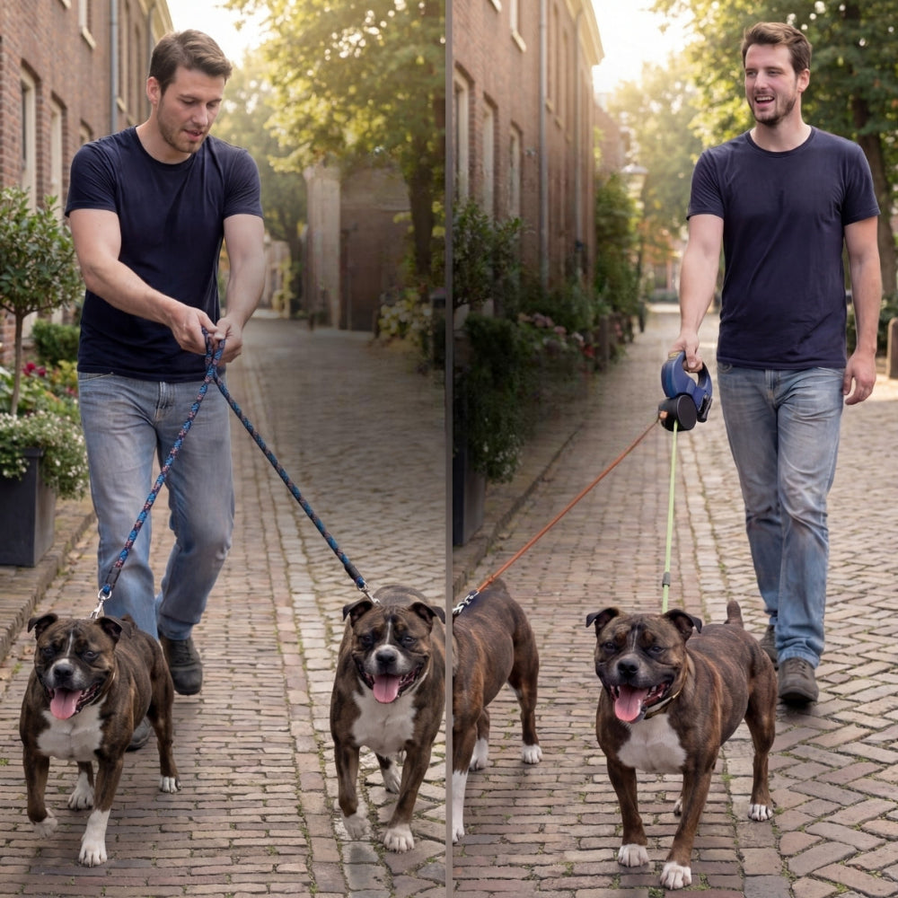 Two-Dog Lead: Retractable Leash for Stress-Free Walks