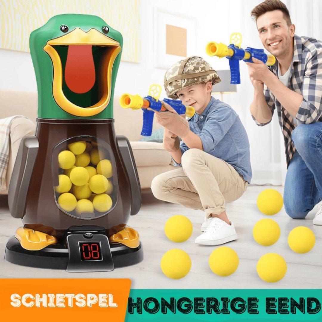 Hungriger Erpel | Schießspielset für stundenlangen Spaß