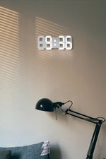 Modern 3D LED Wall Clock – Stylish Design with Dimmer Function