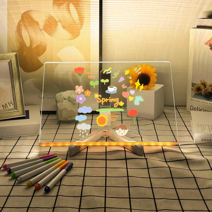 IllumiWrite LED Zeichenbrett – Wiederverwendbare Lichttafel für Kreative