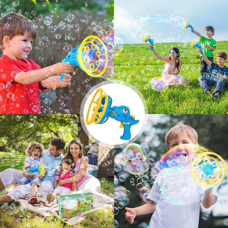 Dinosaur-themed bubble gun