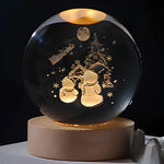 Elegant Crystal Ball Lamp with 3D Laser Art for a Relaxing Atmosphere