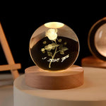 Elegant Crystal Ball Lamp with 3D Laser Art for a Relaxing Atmosphere