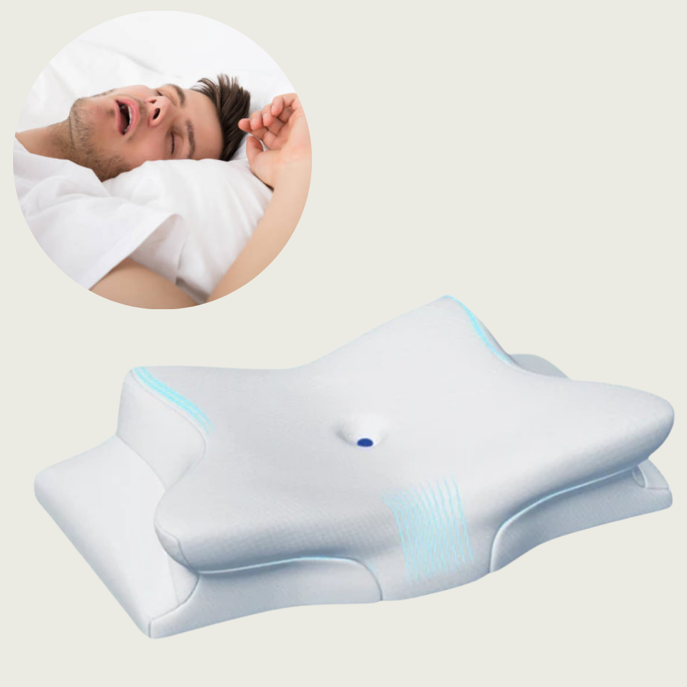 Ergonomisches Schlafkissen | Optimale Unterstützung für Nacken und Kopf | Weiß