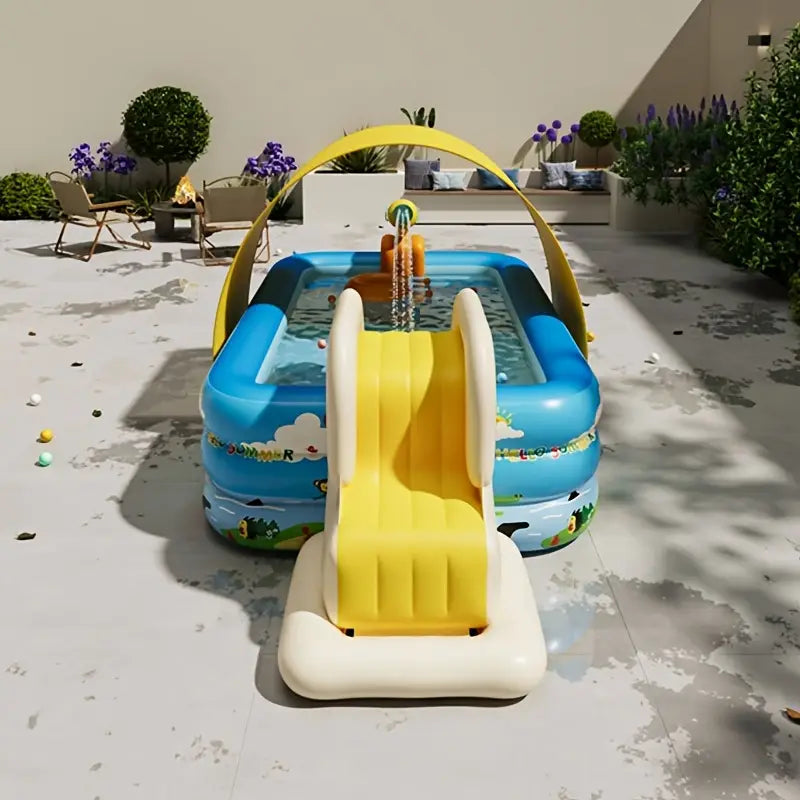 Aufblasbarer Rundpool mit Rutsche für Kinder