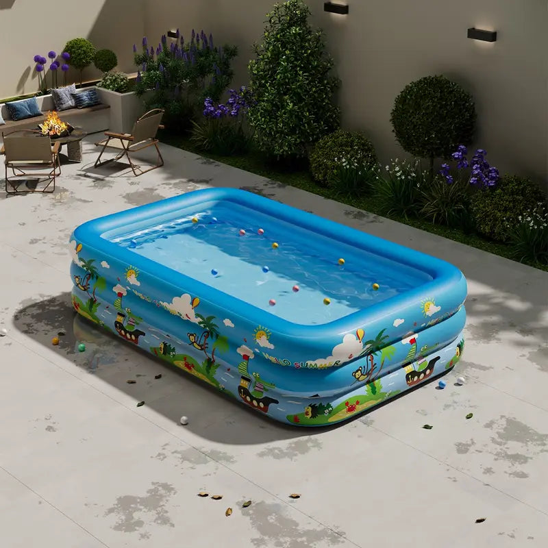 Aufblasbarer Rundpool mit Rutsche für Kinder