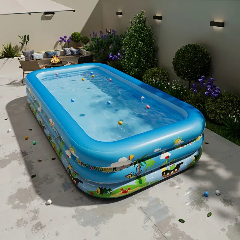 Aufblasbarer Rundpool mit Rutsche für Kinder