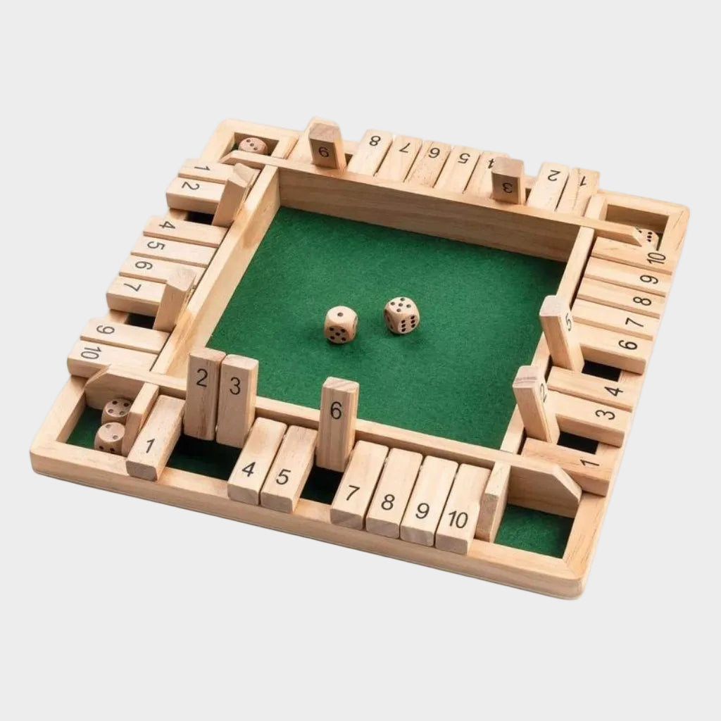Family-friendly wooden board game for entertaining evenings